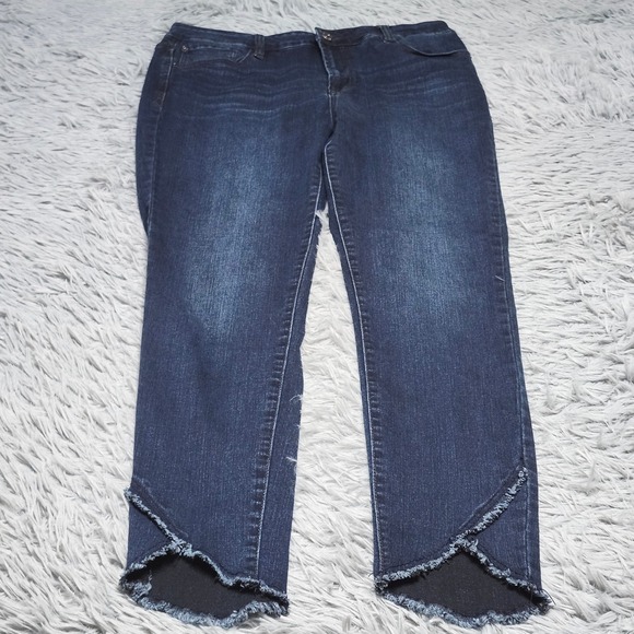 Kensie Denim - Kensie Jeans Skinny Jeans Women 10 10/30 Blue High Rise Ankle Frayed Hem Stretch